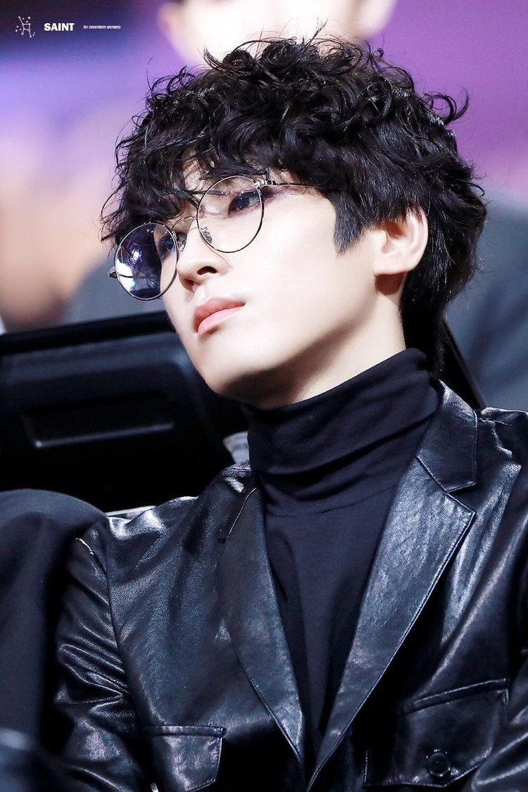 And the final blow, goth spectacled leather Wonwoo: inventor of curls and stealer of hearts