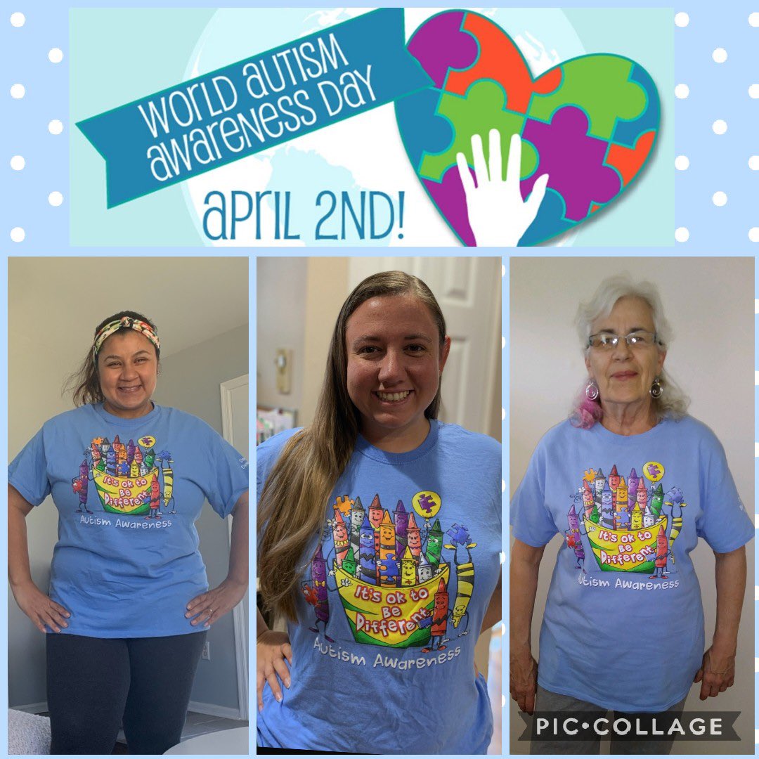 SilverAndTech's tweet photo. DRES staff   @pgcps is showing their support for #WorldAutismAwarenessDay2020 https://t.co/1oNRWLao4e