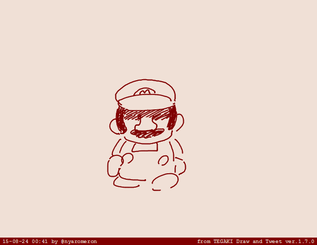 マリオ3のステージ選択画面でのグラフィックがこういう風に見えて怖かったという絵 