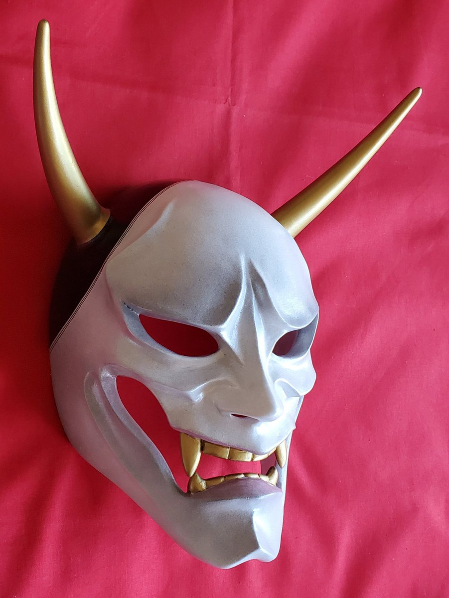 ワタナベワークス Twitterren 作品としての面シリーズ 般若 面 角と直線を入れ込んだ個性的 な面 角がね 長いんですよ 場所とります ワタナベワークス マスクが流行ってるから自慢のマスク見せようぜ