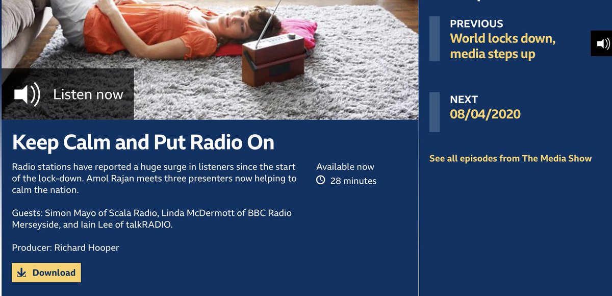 PeterCrumpler's tweet photo. Great tribute to the power of radio, chaired by @amolrajan with @Simon Mayo @iainlee & Linda McDermott of @bbcmerseyside , who did a brilliant flying the flag for local radio. @BBCLocalLover @BBCRadio4 https://t.co/k8o4WusqL2