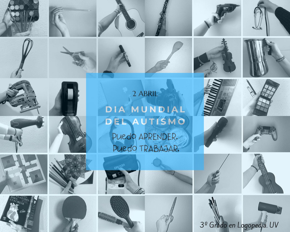 marianlvarez4's tweet photo. Desde la clase de 3°de logopedia de la Universidad de Valencia, queremos dar visibilidad al #DiaMundialAutismo con estas preciosas imágenes, para concienciar a la sociedad sobre el TEA. 

Gracias a todxs mis compañerxs y en especial a ti, @maloparr1.

💙💙💙💙

#uv_rtl20 https://t.co/nn8I4YAi3M