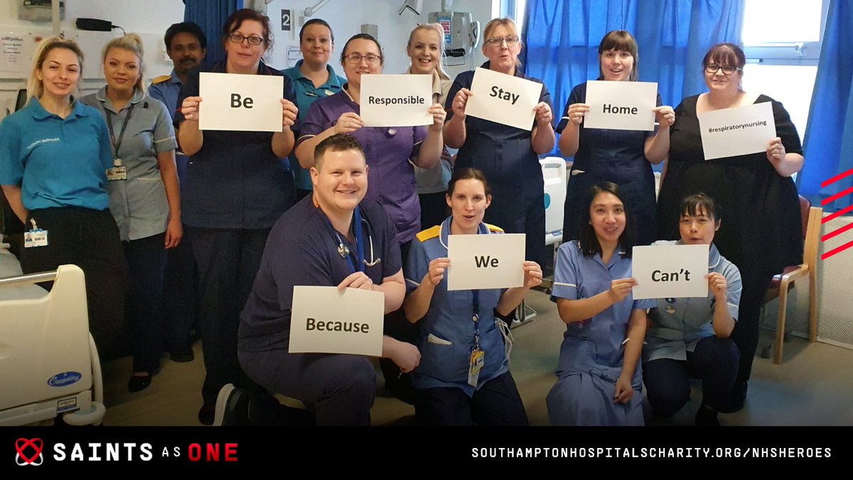 SouthamptonFC's tweet photo. #ClapForOurCarers 👏

Tonight, with the support of @charity_shc, we recognise these brave staff on the D5 and D6 respiratory wards at @UHSFT.

Thank you to them and all the key workers in our community.

#StayHomeSaveLives https://t.co/DLTTRbDt1I