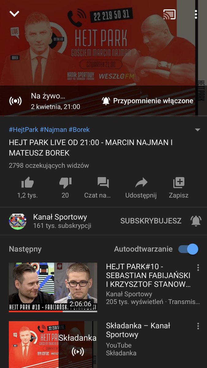 ⁦<a href="/Sportowy_Kanal/">Kanał Sportowy</a>⁩ ⁦<a href="/BorekMati/">Mateusz Borek</a>⁩ Goście nawet nie powiedzieli jeszcze ani jednej anegdoty a tu już 1K like’ów osiągnięte 😎👍 jak to mówi Pani ⁦<a href="/joannakrupa/">Joanna Krupa</a>⁩ - masz ‚potenszal’ 😋✊