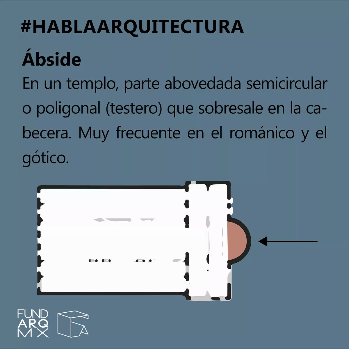 fundarqmx's tweet image. #HablaArquitectura
El #Ábside "cobija" los altares de las iglesias...