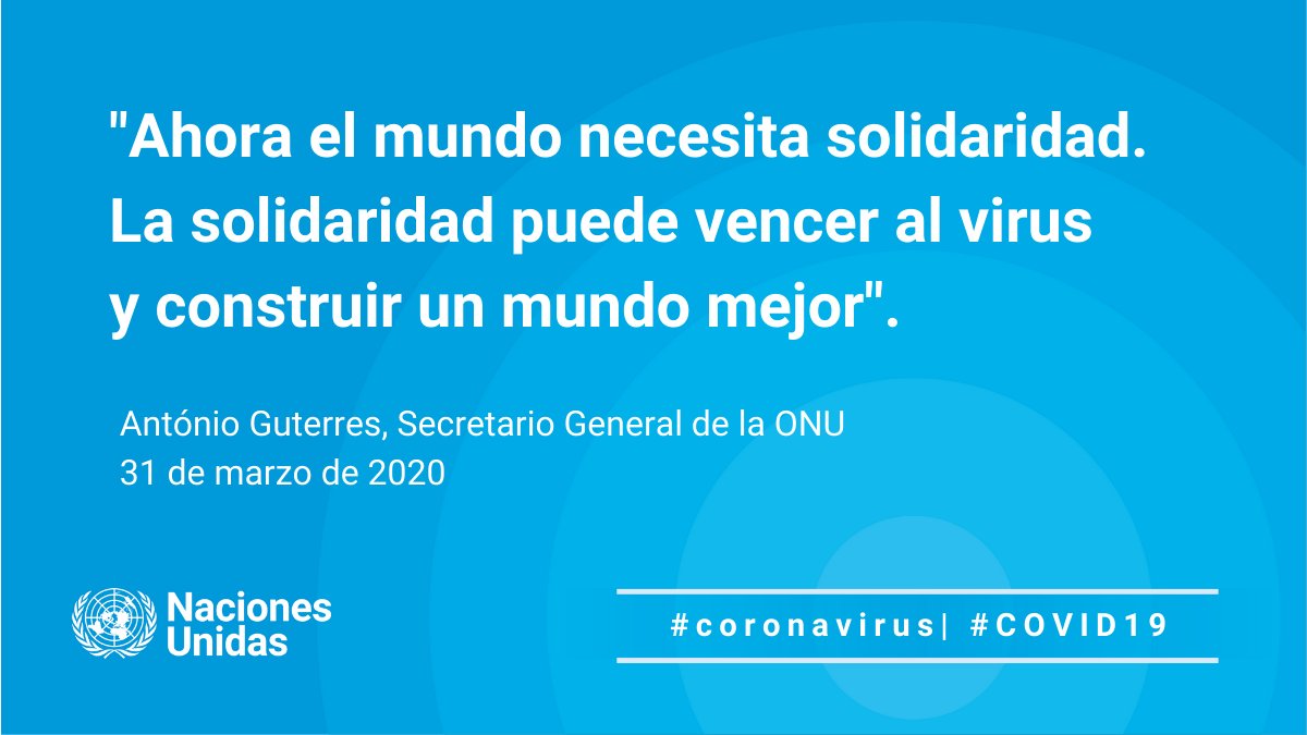ONU_es's tweet photo. La recuperación del #COVID19 debe conducir a una economía diferente, más igualitaria, inclusiva y sustentable. 

-- @AntonioGuterres sugiere tres pasos a seguir para responder a la pandemia del #coronavirus y recuperarse de la crisis. https://t.co/tY1IcfUNgw https://t.co/csYxfXHp7U