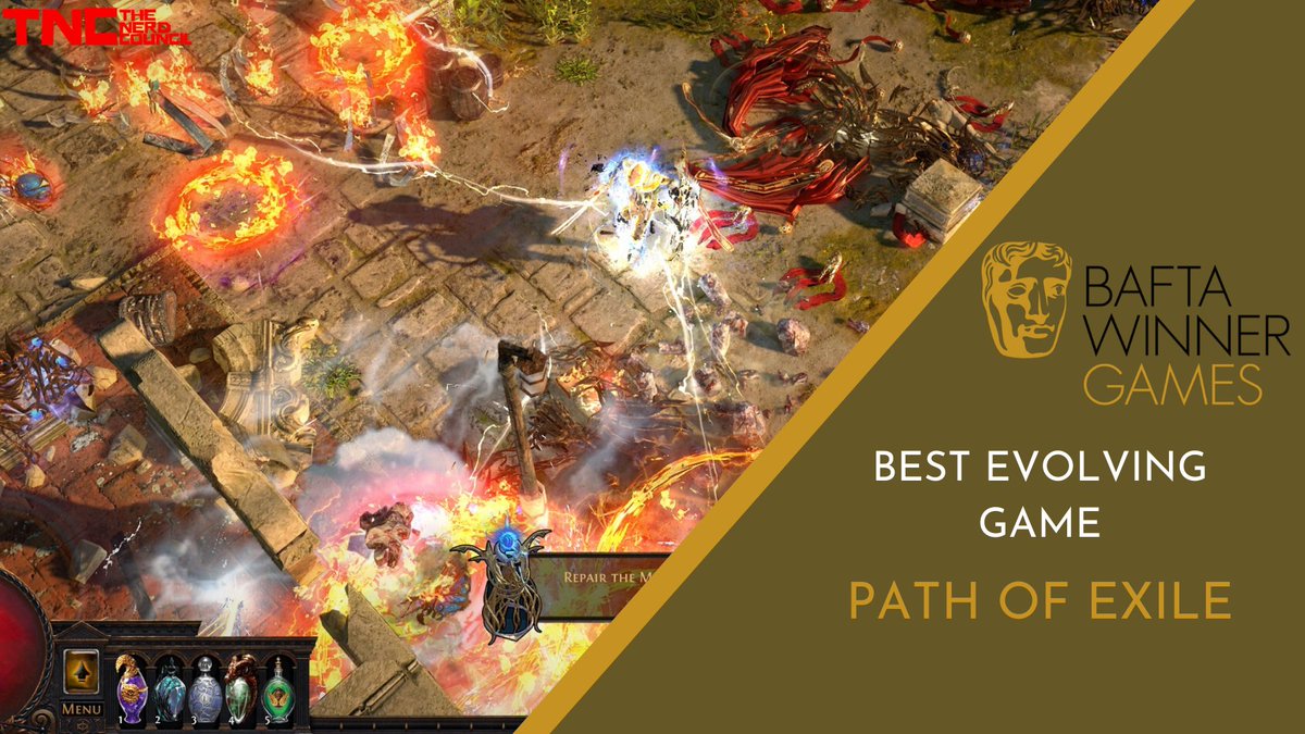  #BAFTAGames  Winner: Best Evolving Game - Path Of Exile