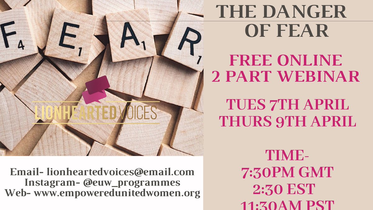 _Empoweredwomen's tweet image. Lets talk about- The danger of fear

#FEAR 
#HOWTOOVERCOMEFEAR 

…oweredunitedwomen.us8.list-manage.com/track/click?u=…