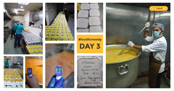 theSmartQ's tweet photo. #foodforneedy
Day 3, Today we contributed more than 20,000+ meals across Bangalore and Delhi. The food was cooked at hygienic conditions, maintained a safe distance, brought out smiles from thousands of people.
#COVID19 #hunger #foodforeveryone #foodright #COVIDIndia #smartq https://t.co/5GCJH1nLK9