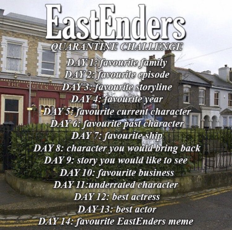 This looks fun. I’m going to do this.  #eastenders