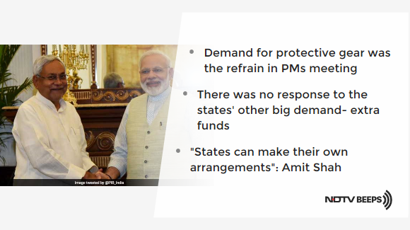 ndtv's tweet image. Asked For 5 Lakh Kits For Doctors, Got 4,000: Nitish Kumar To PM On Video Call ndtv.com/india-news/ask… #NDTVNewsBeeps #Coronavirus