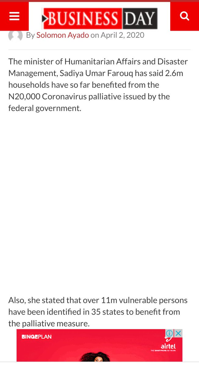 FestusGreen's tweet photo. 2.6M Households (HHs).
20k /6 persons /HHs = 120k/ per HHs.

120k X 2.6M HHs = #312B spent on #COVIDー19 palliative / FGN assisted Conditional Cash Transfer (CCT) in THREE STATES - Nasarawa, Katsina &amp; Anambra states + FCT Abuja in 24 hours?

APC= Association of Potent Criminals! https://t.co/fwkRPdiR0U