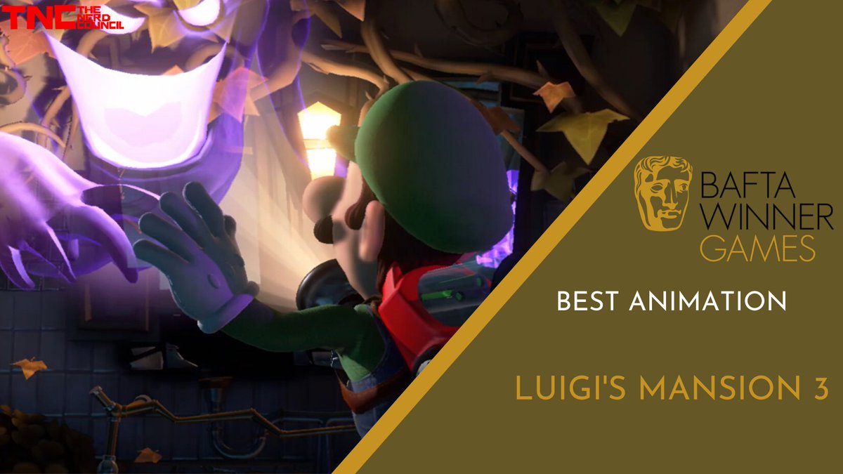  #BAFTAGames  Winner: Best Animation - Luigi's Mansion 3