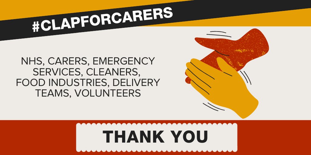 Massive thank you to everyone working to keep the nation safe, well and fed #clapforkeyworkers #ClapForCarers #clapforNHS #Grateful