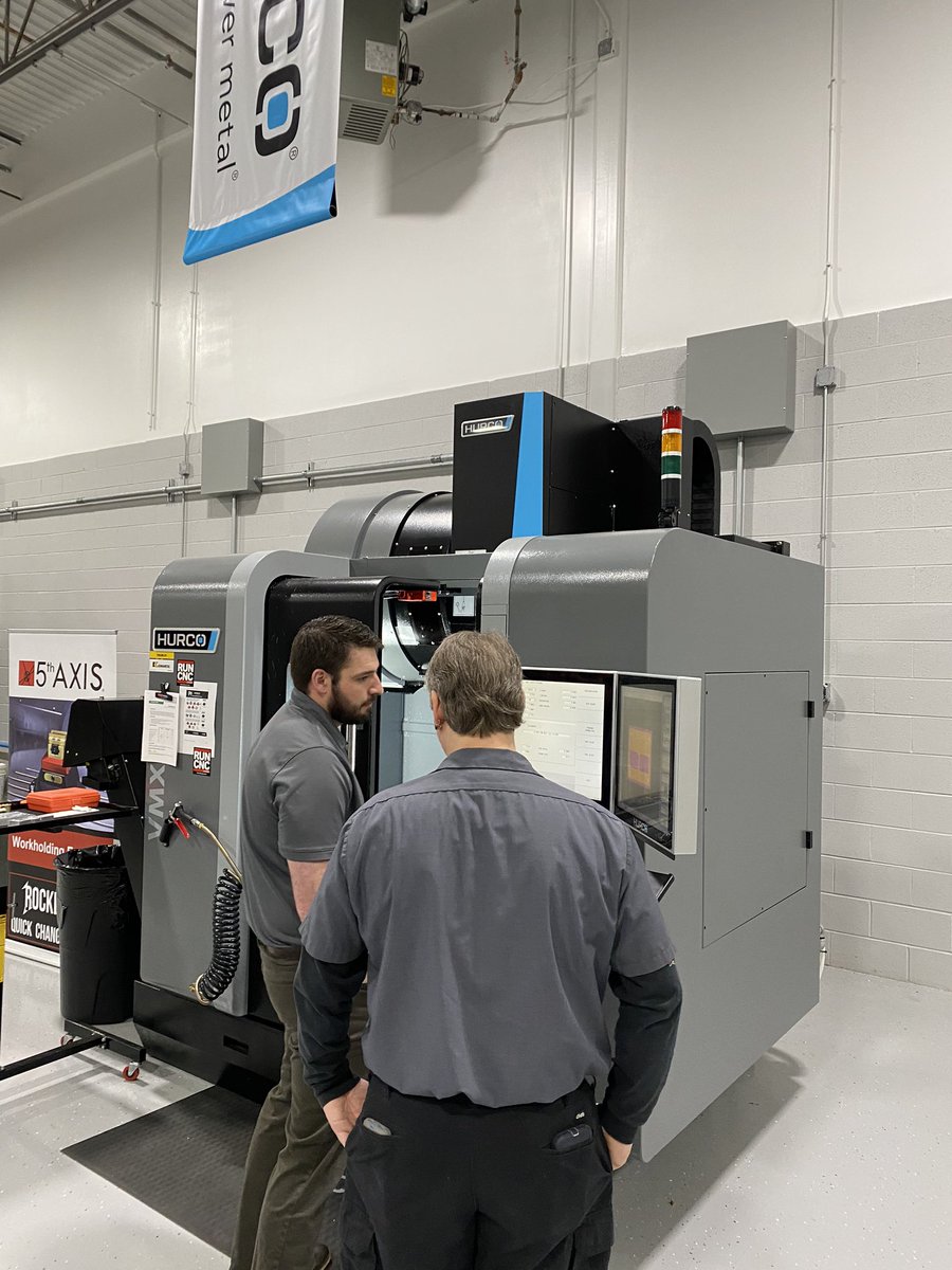 MachinerySource's tweet photo. Today we trained the sales guys on Hurco conversational programming. Each salesman wrote their own program. Hurco conversational programming is so easy “even a sales guy can do it!” #cnc #Hurco #machining #machinerysource #conversationalprogramming https://t.co/VjjYewxA1U