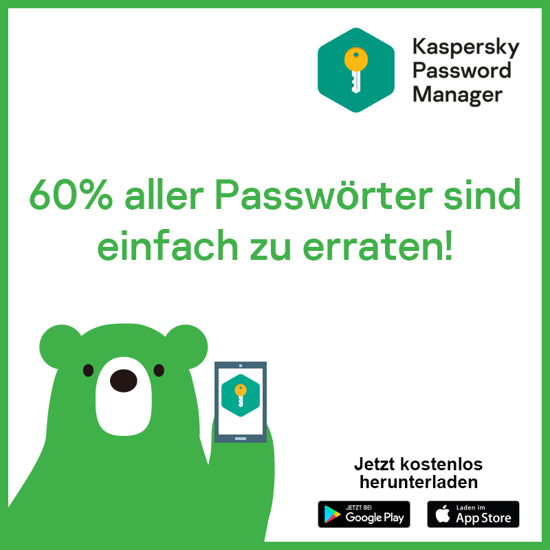 Laut einer Studie sind 60% aller Passwörter einfach zu hacken! #Kaspersky Password Manager ist u.a. ein Generator für starke neue Passwörter. Lade dir jetzt die kostenlose Version auf dein Smartphone. 📱  #Android #iPhone go.onelink.me/2MPC/PasswordM…