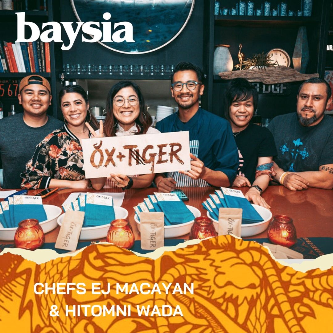 Cook with the community at #baysia on 4/4! Your favorite Japanese x Filipino pop-up @OxandTiger will be teaching us to cook their famous Bicol Express. RSVP for the Zoom link: balaykreative.com 

📸: Mogli Maureal, creative design: Andre Sibayan