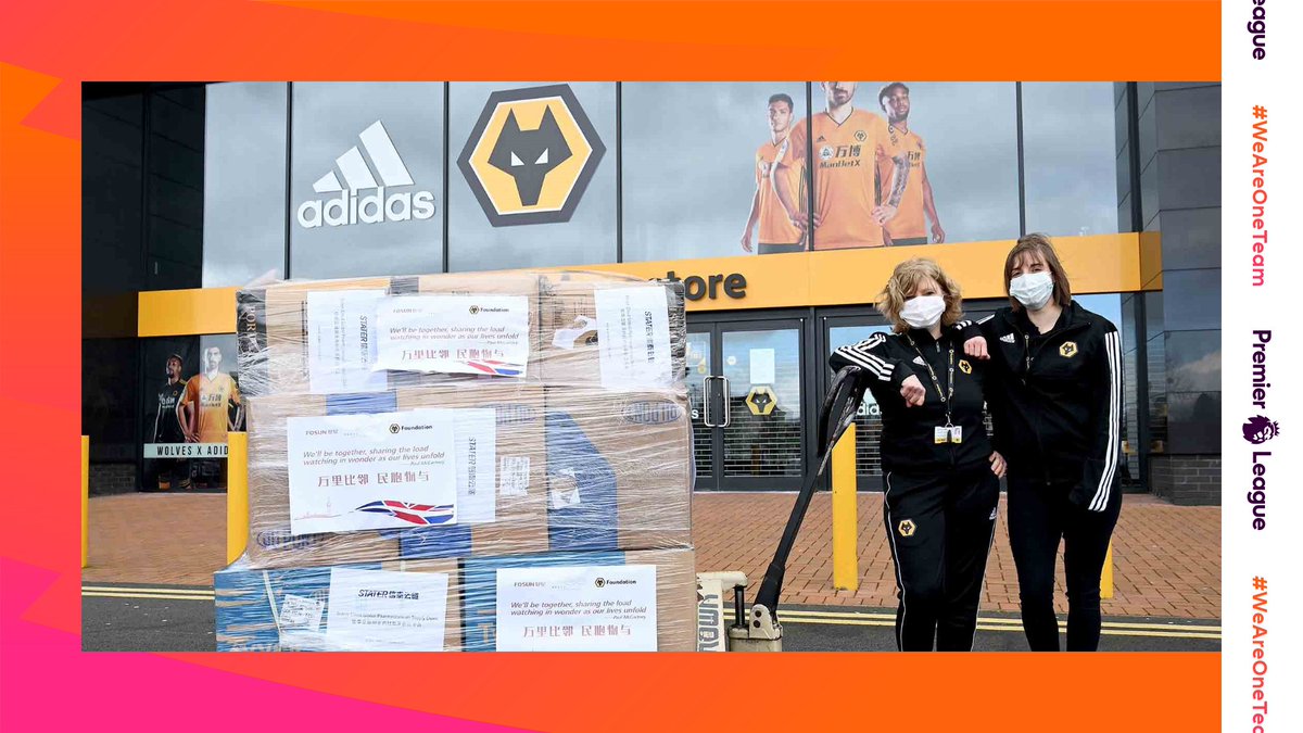 Finally,  @Wolves have been supporting fans and the local community by: Distributed protective equipment to a local hospital Facilities used to distribute food for more than 30,000 vulnerable residents Calls to more than 2,000 vulnerable supporters  #WeAreOneTeam 