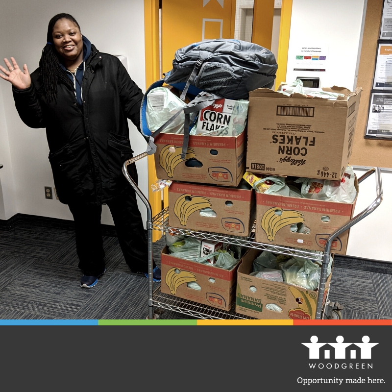 With the help of @LoblawsON, @sidewalklabs, and donors who made a financial #COVID19Commitment, WoodGreen was able to provide essential groceries for our clients! In total, WoodGreen has packaged and delivered groceries for 300 vulnerable and isolated clients. #COVID19 #Toronto