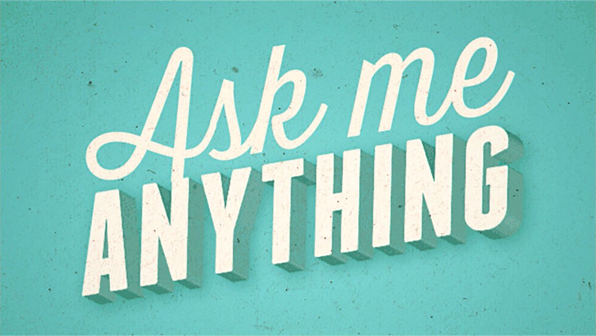 (ASK ME ANYTHING) Just to briefly distract myself, and maybe you, from all that& #39;s going on, this is an hour-long Ask Me Anything (AMA) thread in which I& #39;ll answer any questions *not* about coronavirus, politics, or law. Any question is OK; no holds barred. Hope you& #39;ll share this.