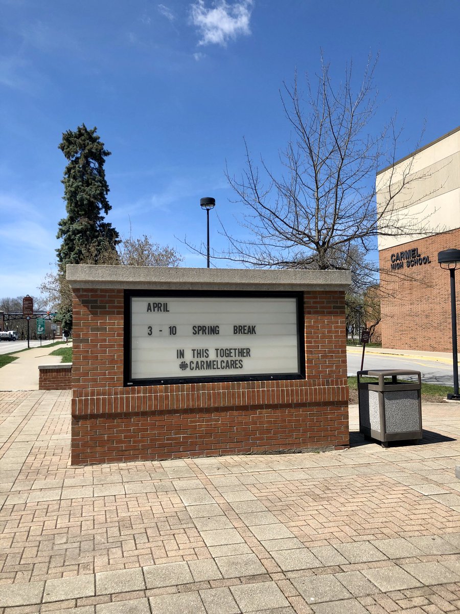K_McDaniel_CHS's tweet image. Enjoy your spring break everyone! Remember, we can get through this together, even if we’re apart. #CarmelCares #ccsgoesvirtual @CarmelCaresIN @myccs @chsinfo