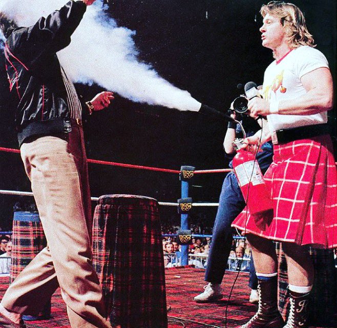 80's Wrestling on Twitter: "“Rowdy” Roddy Piper puts out Morton ...