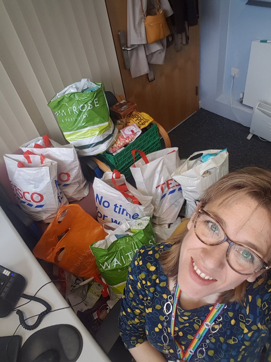 Felt like Santa this afternoon delivering goodie bags courtesy of a generous donation from <a href="/HomesenseUK/">Homesense</a> Salisbury. Took them behind the scenes to our colleagues in IT, Estates, Mortuary, Labs, pharmacy, medical records and more...the unsung heroes who keep us running! #onebigteam