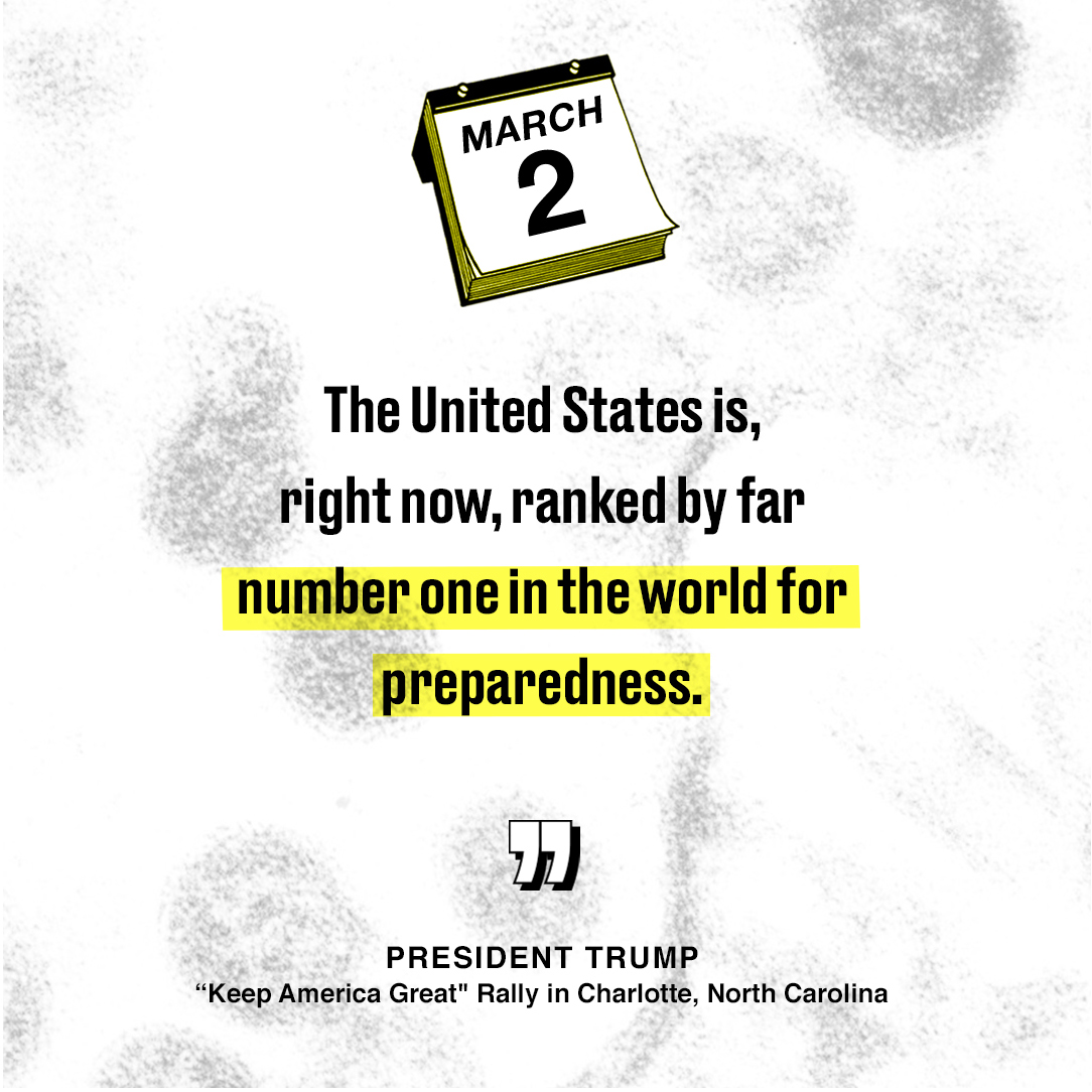 On March 2, Trump claimed America surpassed the world with its readiness to tackle the COVID-19 pandemic. ⁣Today, the number of coronavirus-related deaths tops 5,000⁣.