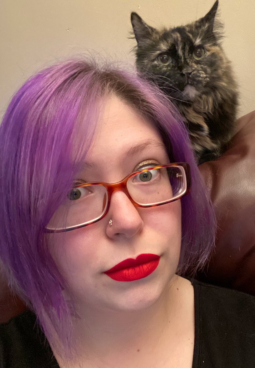 DeBrygiel's tweet photo. Day 2 of Virtual Learning: My extremely critical #newboss is making sure I remain on track. 🤣 https://t.co/EbBwF5ziEs