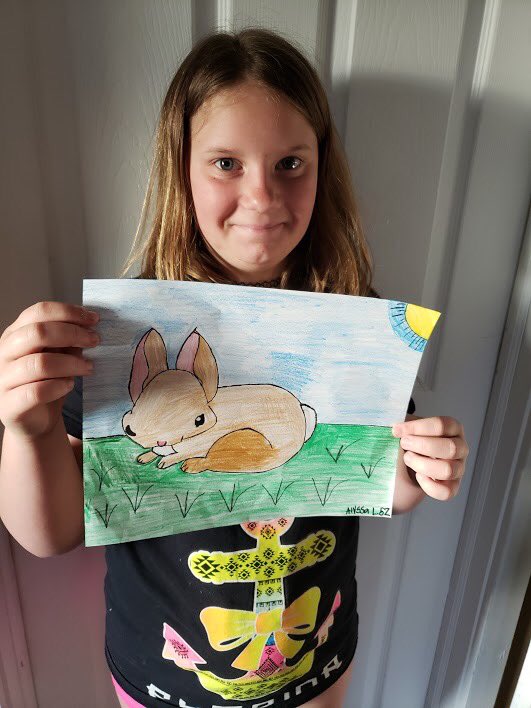 WES_wildcatART's tweet photo. Alyssa’s amazing realistic bunny, love it so much https://t.co/kPJZMvDvck
