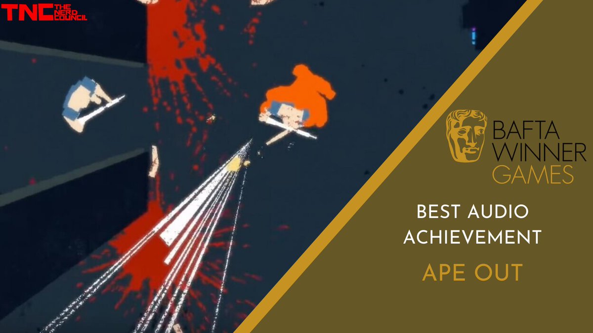  #BAFTAGames  Winner: Best Audio Achievement - Ape Out
