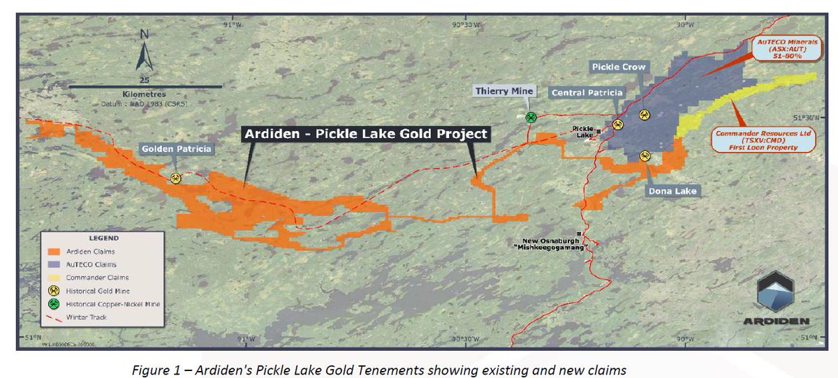 KPOswald's tweet photo. @ArdidenLtd  $ADV provides the market an update and currently has the largest landholding of highly prospective exploration concessions in the Pickle Lake Region in Ontario, Canada.  https://t.co/eiDedC4Ard https://t.co/XlTqvRBJ8Z
