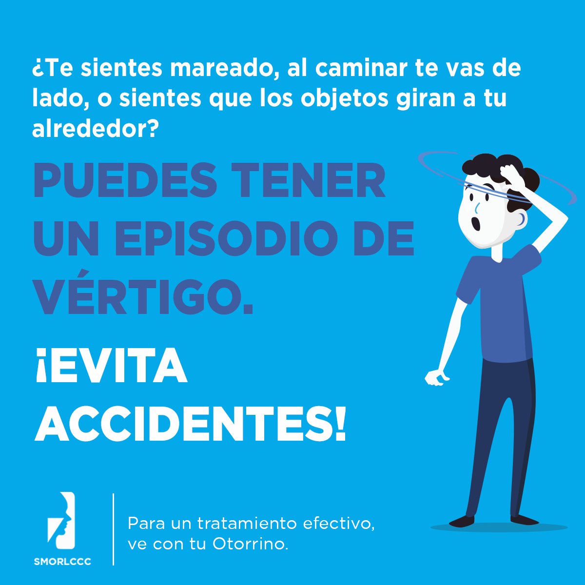 smorlccc's tweet photo. ¿Alguna vez te has mareado sin razón aparente? Puede ser vértigo, acude con un #Otorrino #SMORLCCC y descarta posibilidades. https://t.co/FLX6sRQovd