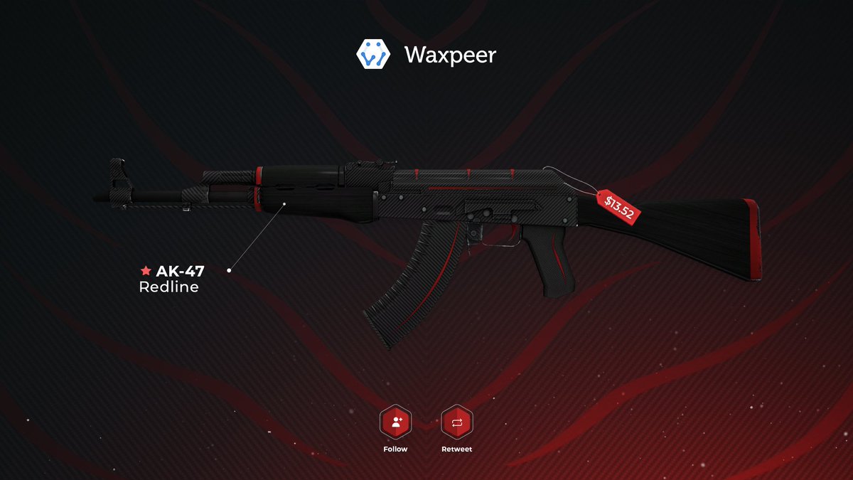 WAXPEER's tweet image. 🎁 AK-47 - REDLINE (FT) GIVEAWAY! 🎁

☑️ Follow us
☑️ Retweet

Ends in 24 hours, best of luck!
