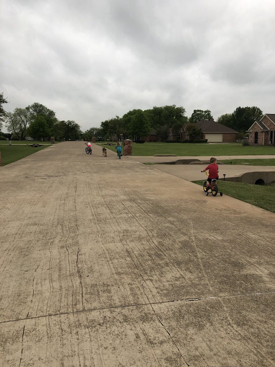 TobolaMath's tweet photo. Riding bikes with their furry friend @Longbranch_Elem #misdproud https://t.co/0Nw5ixmi1m
