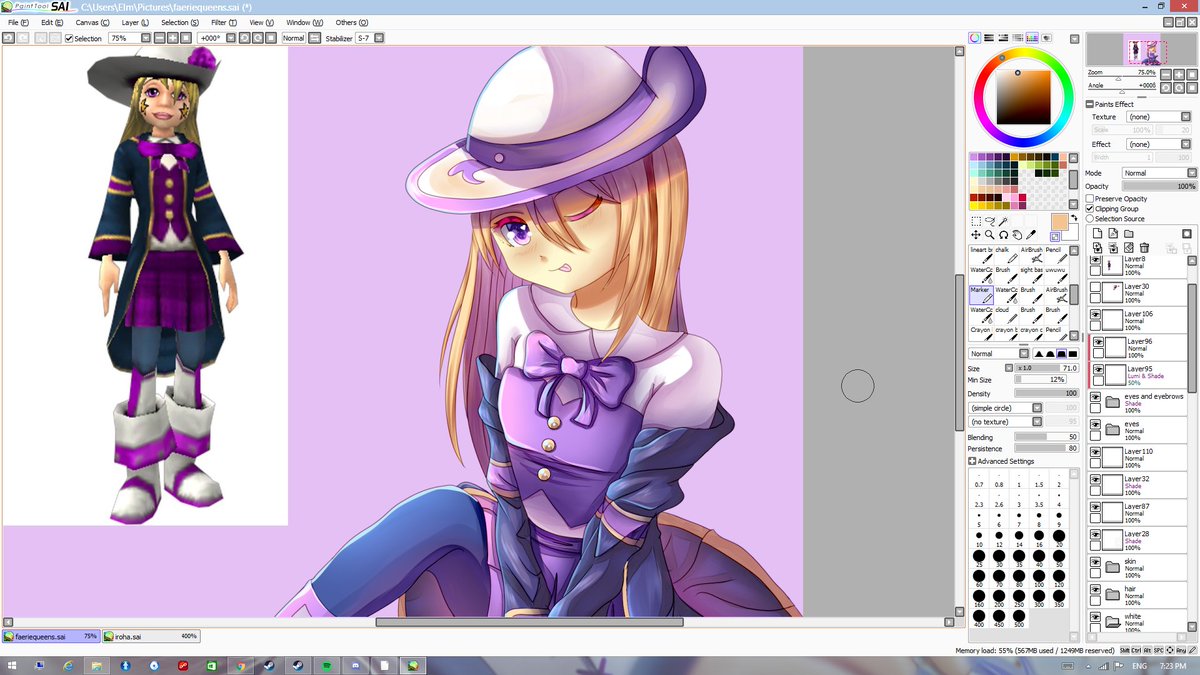 SparkleFountain's tweet image. WIP piece for @faeriequeenss :^)