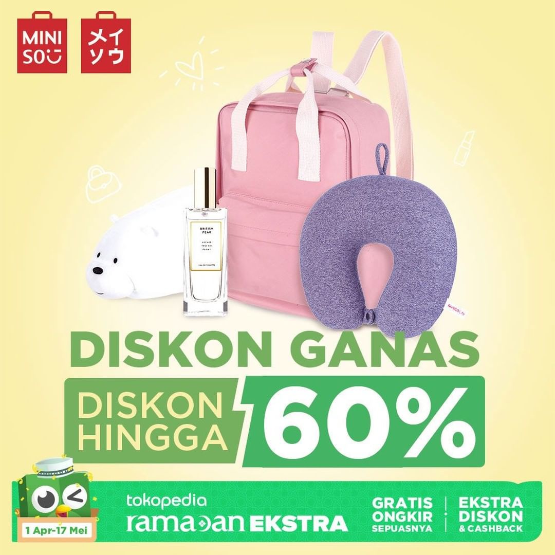 katalogpromosi's tweet photo. WIH! ADA DISKON GANAS nih dari MINISO - Parfum, tas, dan berbagai produk home living favorite kalian sedang diskon hingga 60% off khusus pembelian via TOKOPEDIA | Buruan lihat yuk promo lengkapnya di sini https://t.co/2UWrYejcxp
#promominiso #promotokopedia #infokatalogpromosi https://t.co/RSO4OTy1XO