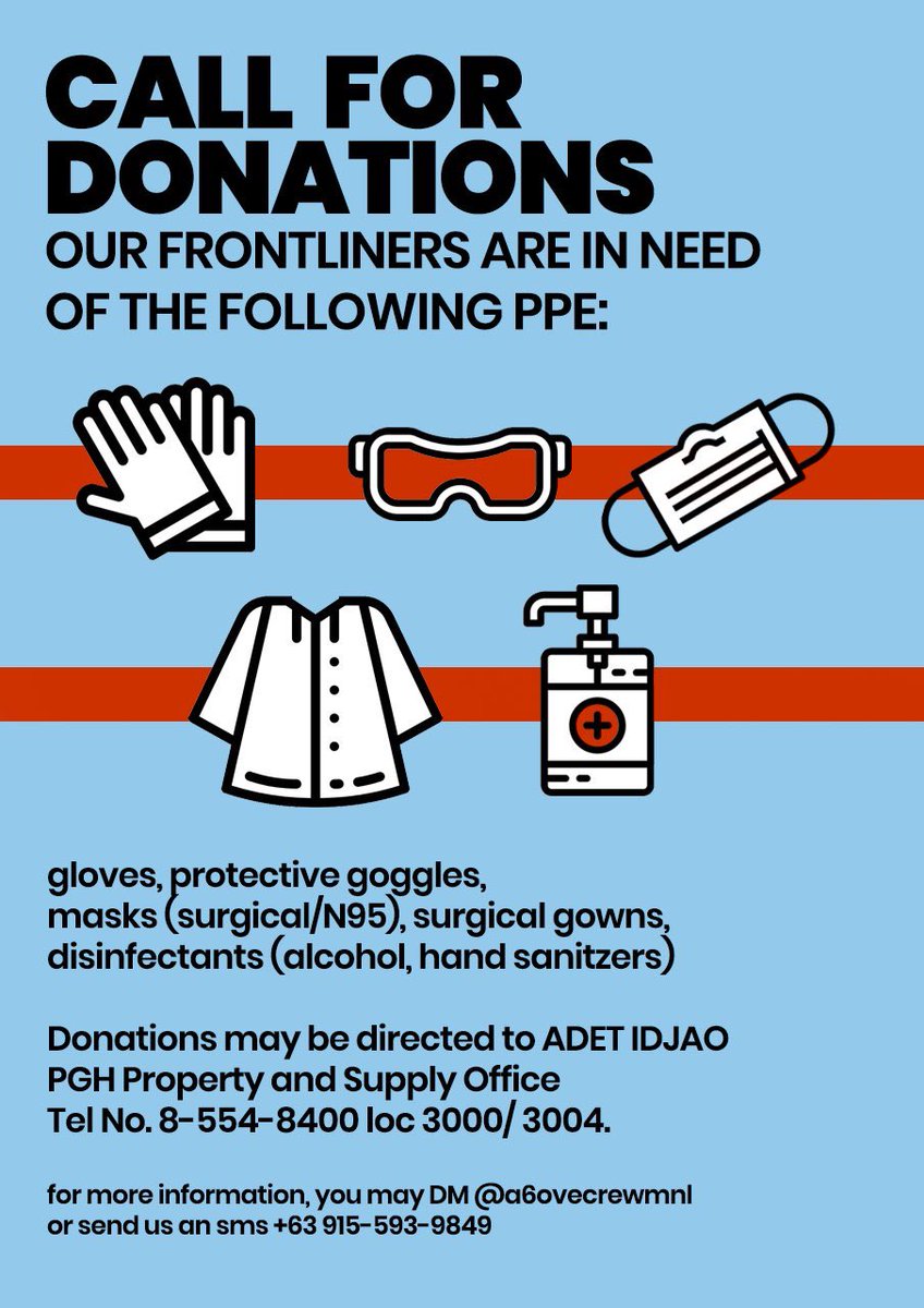 Let’s donate to support the production of local COVID test kits by the UP Medical Foundation & the provision of PPEs & food packs to our frontliners which will be directly distributed to beneficiary hospitals!  @a6ovecrewmnl CLeah First ILoveYou #OTWOLHindiPwede2020