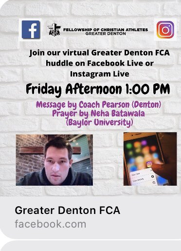fmhsfca's tweet photo. FCA TOMORROW @ 1pm!! Info below! We hope that y’all will join us! https://t.co/DmHCeLJTng