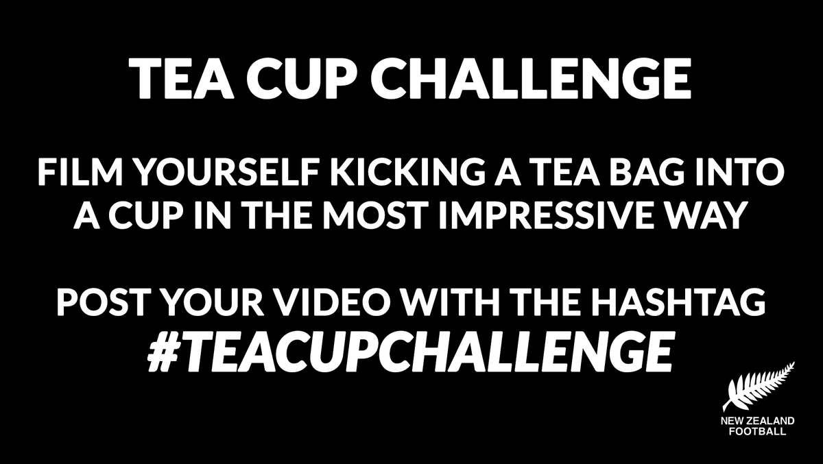 NZ_Football's tweet photo. Ok NZ, it is time for a Friday Challenge... First up, the #TeaCupChallenge. Kick a tea bag into a cup in the most impressive way and tweet us the results! πβοΈ #StayHomeNZ https://t.co/54JYOZlRZv