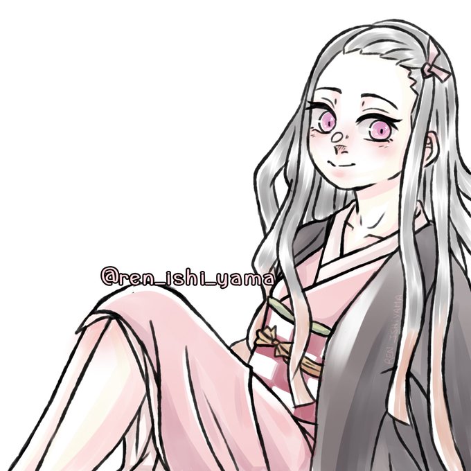 🌸RenRen🌸さんがTwitterに投稿した竈門禰豆子(鬼滅の刃)のイラスト。
