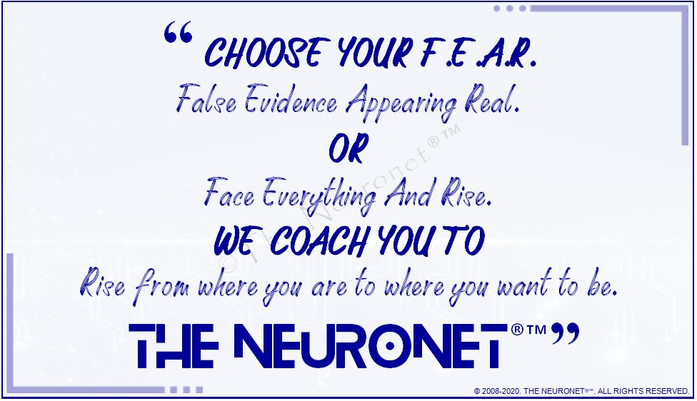 TheNeuronet's tweet photo. One of the greatest freedoms we have is the power to choose. The choices we make will determine our future. 
Fear is an illusion we create in our own minds &amp; pretend it’s real. 
#theneuronet #motivation #inspiration #leadership #goals #perspective #habits #success #change #coach https://t.co/qIpLdQLxji