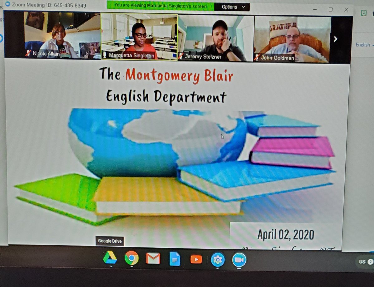 NicoleAllainEdD's tweet image. It was nice to reconnect with the Blair English Department virtually today. Kudos to the hard work they are doing creating continuity of instruction ❤ Teaching with the heart. Thanks Ms. Singleton English RT @BlairEnglishRT @blairprincipal #Blazers