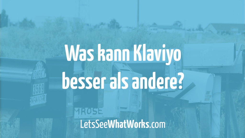 lswwCommunity's tweet photo. Was kann Klaviyo eigentlich besser als andere E-Mail Marketing Tools? https://t.co/W41n8DrNAy https://t.co/h4cdQK82gZ