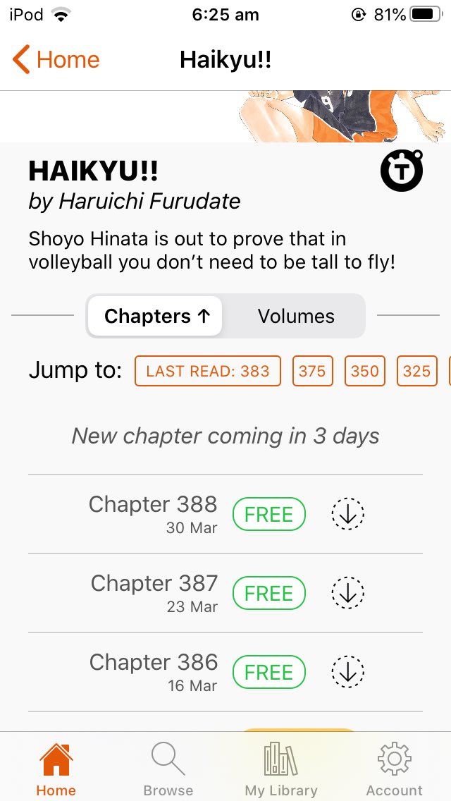 if you dont know, the chapters in shonen jump don't come out until (usually) monday in japan, or you can download the shonen jump app and (while reading the official releases for free) there's even a handy countdown until the next chapter if you're still not sure of when it's out