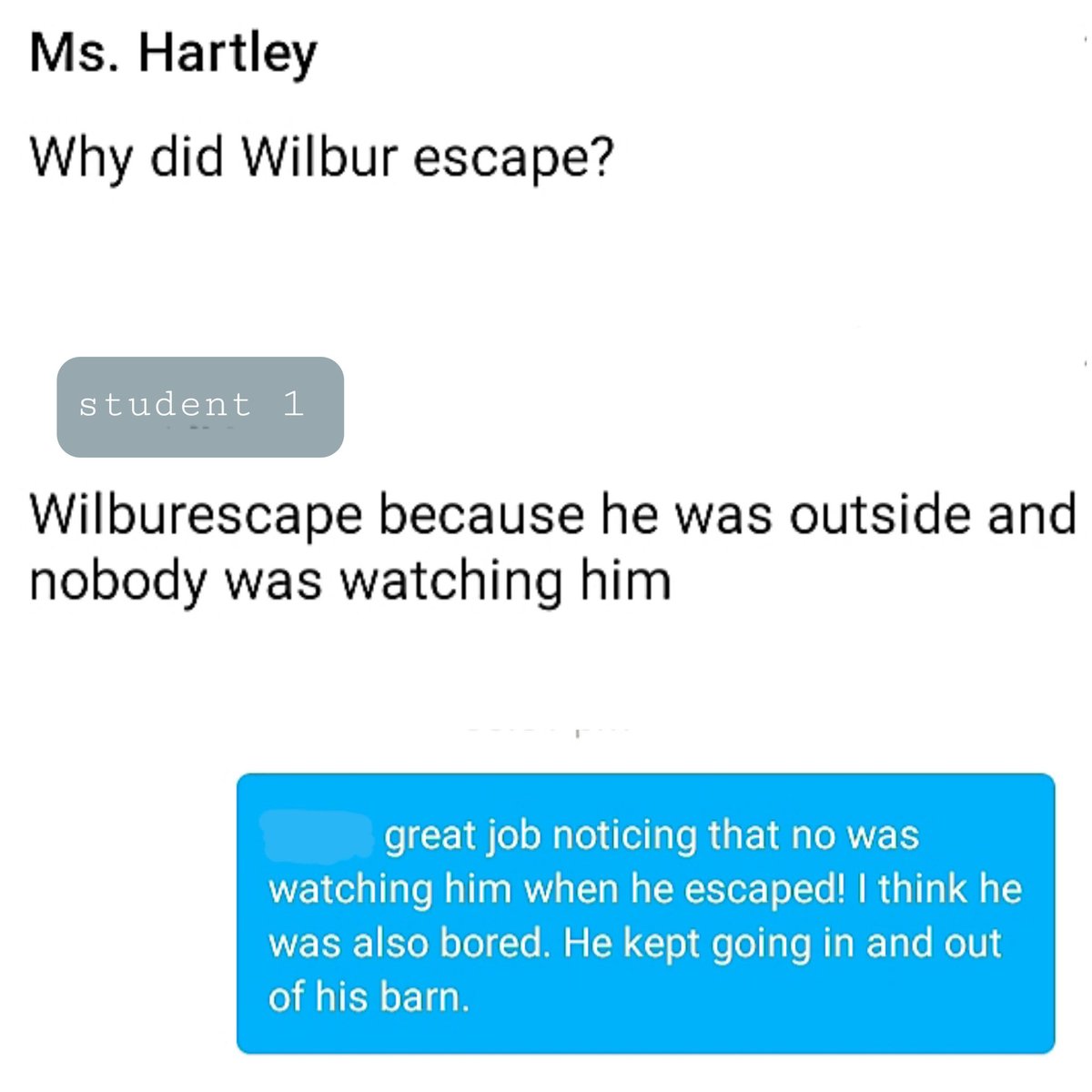 HartleyJetaun's tweet photo. Using Dojo to give feedback to students on a discussion question. @vsesuperstars1 #quaranteaching #sumnerachieves https://t.co/tUFX1hMF6l