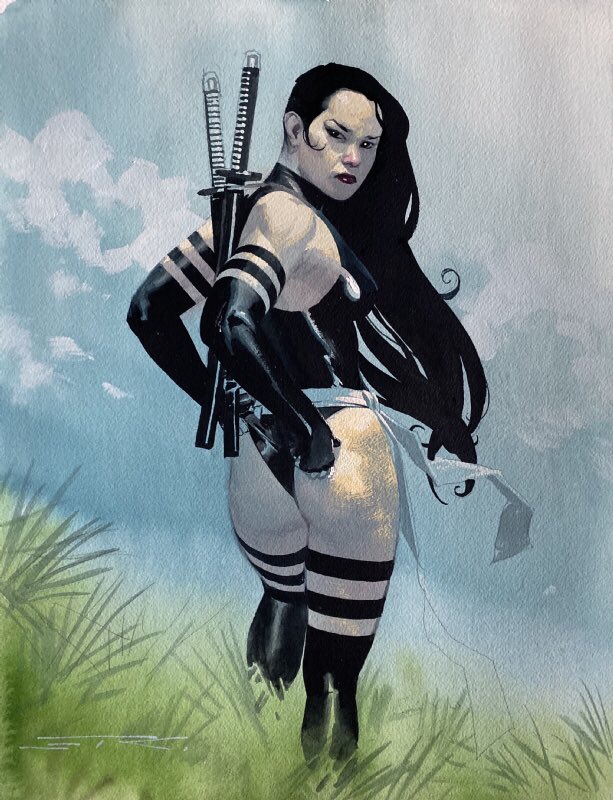 CoolComicArt's tweet photo. Psylocke by Esad Ribic https://t.co/l4UrHgGf3e