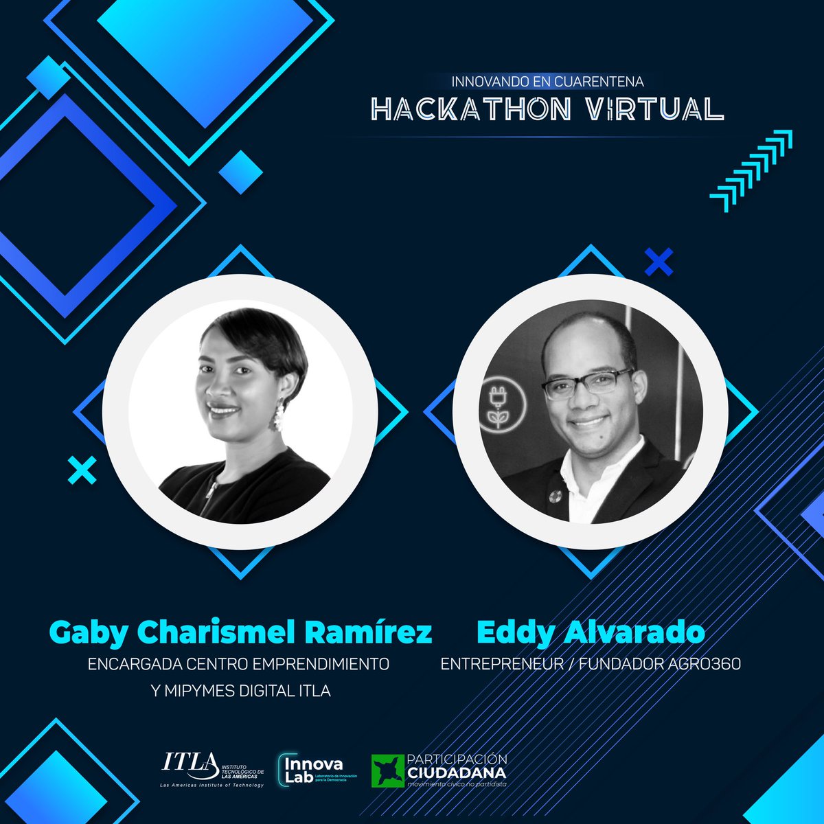 InnovaLabRD's tweet photo. Conoce al excelente equipo de mentores que nos estarán acompañando en este primer #hackathonvirtual del país “Innovando en Cuarentena”
Fecha límite para registrarse: viernes 03 de abril a las 8:00 pm. ¡Inscríbete y forma parte! #innovalabrd #participacionciudada #itlard https://t.co/a5WkGvjwZ9