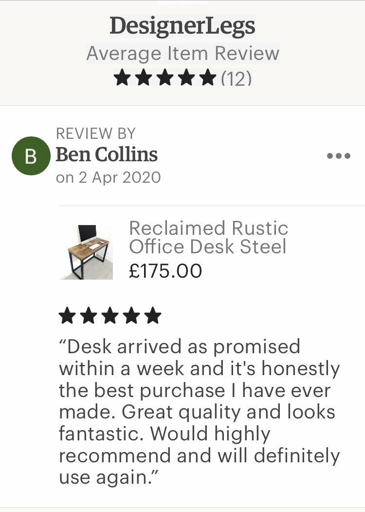 Designerleg's tweet photo. Last 3 great reviews on #etsy #designerlegs #COVID19 #coronavirus #homeworking #desk #office #industrial #rustic #reclaimed #scaffoldplanks https://t.co/efWOdXHOsg
