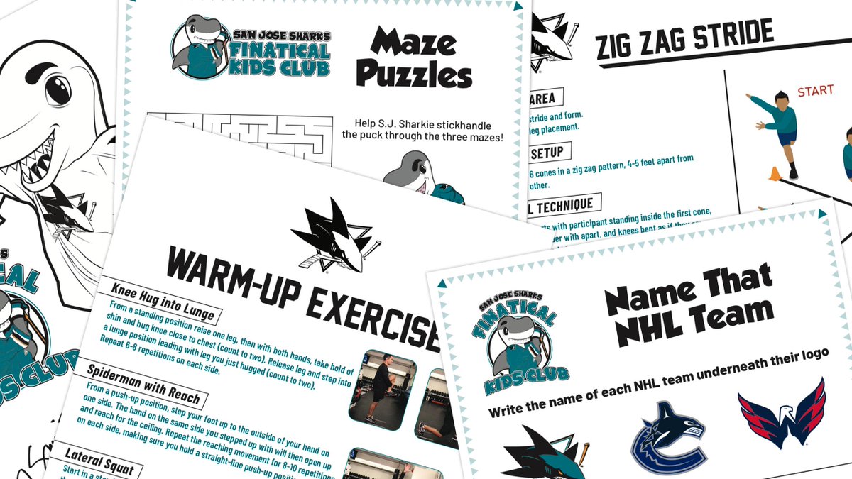 San Jose Sharks Hockey Drills Workouts And Activity Worksheets We Ve Got All You Need To Help You And The Kiddos Pass The Time While Sheltering In Place T Co P5rpp71c7w